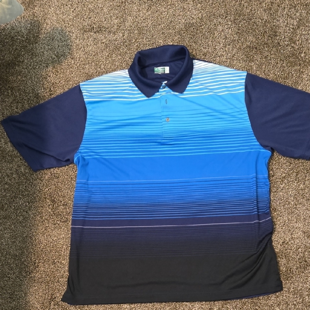 Men's Ben Hogan Blue Gradient Polo Shirt Size 2XL